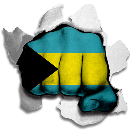 Fist Bahamas Flag Logo vinyl decal